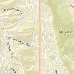 1612 Vindicator Drive, Colorado Springs, CO Street Map