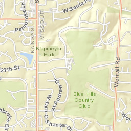 848-1160 West 125 Terrace, Kansas City Street Map