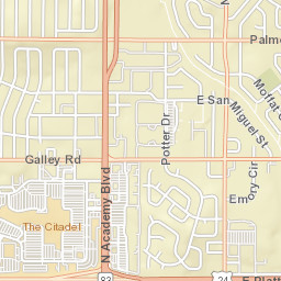 3901-3921 Galley Road Colorado Springs CO Street Map