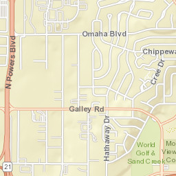 1387 Nokomis Drive Colorado Springs CO Street Map