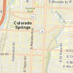 228-280 West Colorado Avenue Colorado Springs CO Street Map