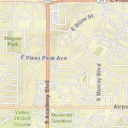 3499 East Platte Avenue, Colorado Springs Street Map