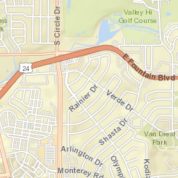 1210-1212 Capulin Drive, Colorado Springs Street Map