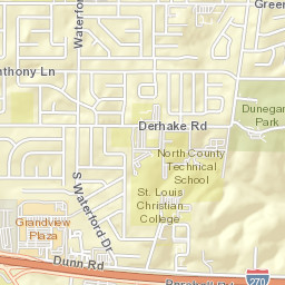 Florissant, MO, USA Street Map