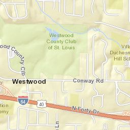 60 East Ladue Estates Drive, Creve Coeur Street Map