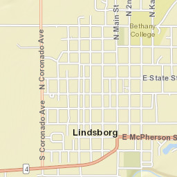 S Coronado Ave, Lindsborg, KS 67456 Street Map