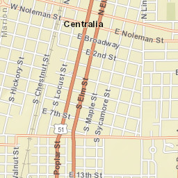 171-199 North Poplar Street, Centralia, IL Street Map