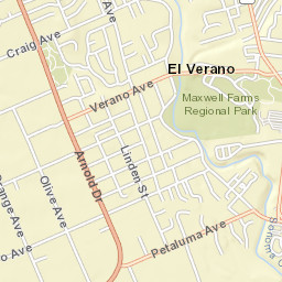 136-198 West Verano Avenue, Sonoma, CA Street Map
