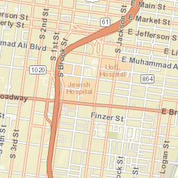 Louisville, Kentucky Street Map