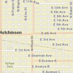509 East 11th Avenue, Hutchinson, KS Street Map