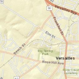 101-131 U.S. 60 Business, Versailles, KY Street Map