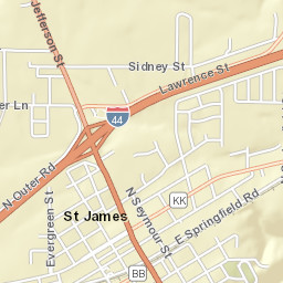 1109-1113 Mitejo St St James MO Street Map