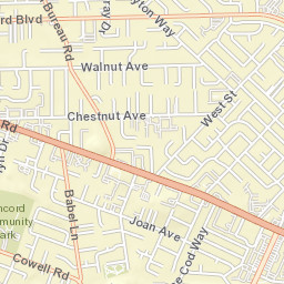 1200 Babel Ln, Concord, CA 94521, Street Map