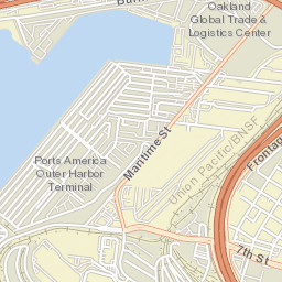 Nimitz Freeway, Oakland, CA 94615, USA Street Map