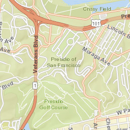 Arguello Blvd San Francisco CA Street Map