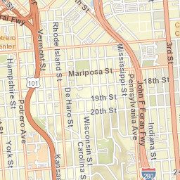Southern Embarcadero Fwy San Francisco Street Map