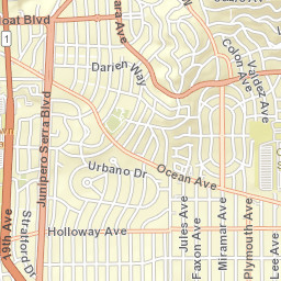50 Darien Way San Francisco CA Street Map