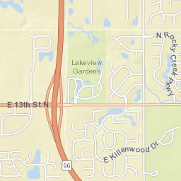 1701-1799 N Rocky Creek Rd Wichita Street Map