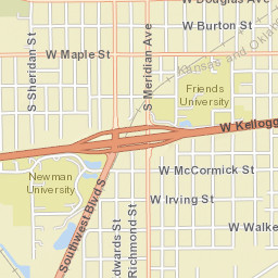 2027 W University St Wichita Kansas Street Map
