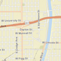 W Kellogg Ave & US-54 & US-400 Wichita Street Map