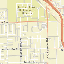 1301-1309 Bennett Rd Modesto CA Street Map