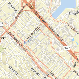 259-299 El Camino Real San Carlos CA Street Map