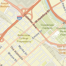 200 W Hedding St San Jose CA Street Map