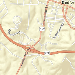198 E Main St, Bedford, VA 24523, USA Street Map