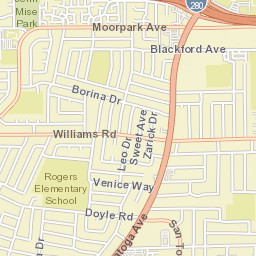 4952-5012 Mitty Avenue San Jose CA Street Map