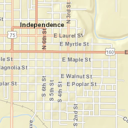 100-148 U.S. 160, Independence, KS  Street Map