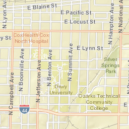 1400 North Campbell Avenue, Springfield, MO Street Map