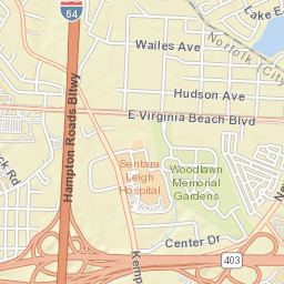 6633 E Virginia Beach Blvd, Norfolk, VA Street Map