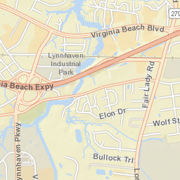 2499 Parker Ln, Virginia Beach, VA 23454, USA Street Map