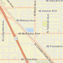 2101 West Floradora Avenue, Fresno, CA Street Map