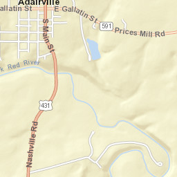 Prices Mill Road, Adairville, KY 42202, USA Street Map