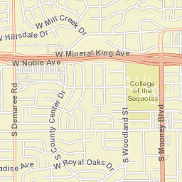 W Mineral King Ave Visalia California Street Map