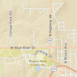 1853-1877 Camden Street Rogers State University Claremore OK Street Map