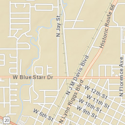 1239-1319 W Blue Starr Dr Claremore Street Map