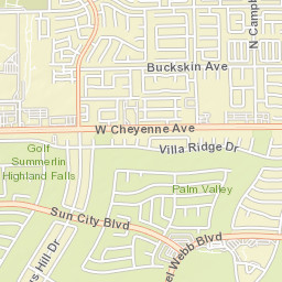 9542-9670 Sun City Boulevard, Las Vegas, NV Street Map