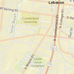 105 N Cumberland St Lebanon TN Street Map