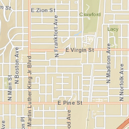 539-599 E Pine Pl Tulsa OK 74106 Street Map