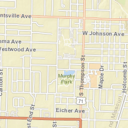 640 South Thompson Street Springdale AR Street Map