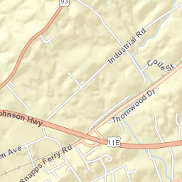 1121-1225 Kingsport Hwy, Greeneville, TN Street Map