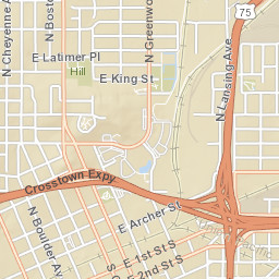 500-598 East King Street Tulsa OK Street Map