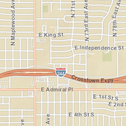 US-412 Tulsa OK 74115 America Street Map