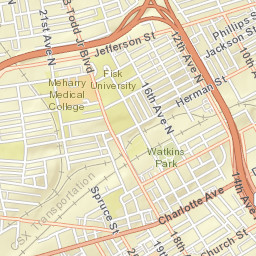 1207-1399 Clinton St, Nashville, TN 37203 Street Map