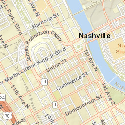 Music City Star Riverfront Station Nashville TN Street Map
