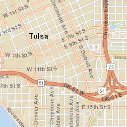 420 South Main Street Tulsa OK Street Map
