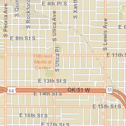 1830 E 15th St Tulsa Oklahoma Street Map