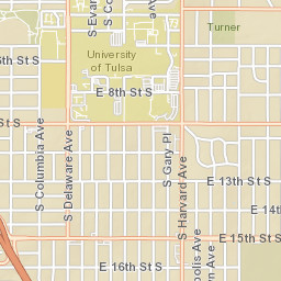 The University of Tulsa 3108-3164 East 8th Street Tulsa Street Map